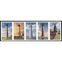 #4413a Gulf Coast Lighthouses, Strip of Five