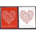 #4955-56 Forever Hearts, Love Series, Two Single Stamps