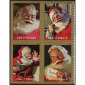 #5335a Sparkling Holidays (Coca-Cola Santas), Block of Four