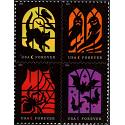 #5423a Spooky Silhouettes, Block of Four