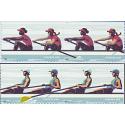 #5695b & 5697b Women's Rowing, Set of Two Pairs - Four Stamps