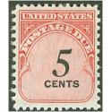 # J93 5¢ Postage Due, Shiny Gum