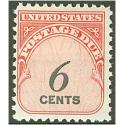 # J94 6¢ Postage Due, Shiny Gum