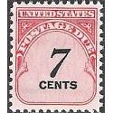 # J95 7¢ Postage Due, Shiny Gum