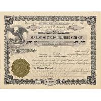 Alabama-Quenelda Graphite Company, 1917 Stock Certificate