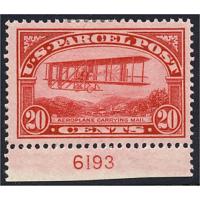 #Q8  Mail Airplane 20¢, LH, VF