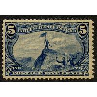 #288 5¢ Fremont on the Rocky Moutains, Dull Blue, LH