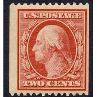 #349 2¢ Washington, Carmine (Scott $235.00)