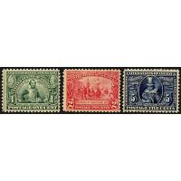 #328-30 Jamestown Exposition, Set of Three Never Hinged