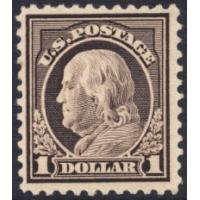 #518 $1 Franklin, Violet Brown, LH