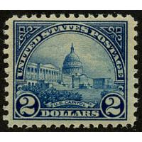 #572 $2 Capitol, Deep Blue, Very Fine, Never Hinged