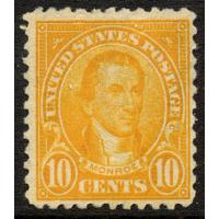 #562 10¢ Monroe, Orange, Hinged CR.