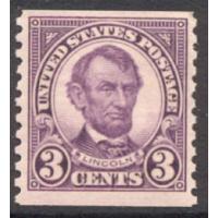 #600 3¢ Abraham Lincoln, Purple
