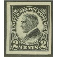 #611 2¢ Harding Black, Imperforate