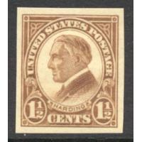 #631 1½¢ Harding, Brown Imperforate