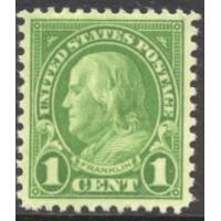 #632 1¢ Franklin, Green