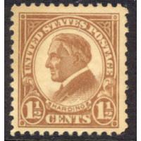 #633 1½¢ Harding, Yellow Brown