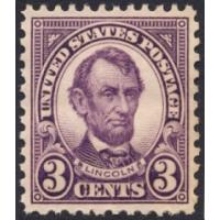 #635 3¢ Lincoln, Violet, NH