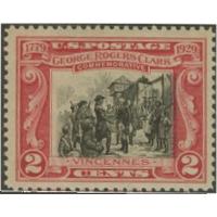 #651 2¢ George Rogers Clark, Carmine & Black