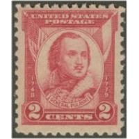 #690 2¢ General Pulaski, Carmine Rose