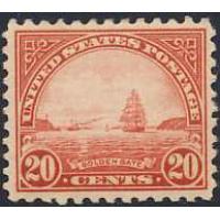 #698 20¢ Golden Gate, Carmine Rose