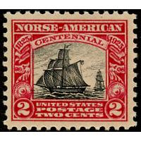 #620 2¢ Norse American Centennial, VLH