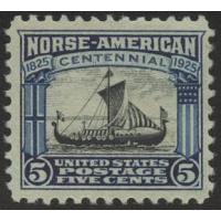 #621 5¢ Norse American Centennial, VF, LH