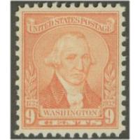 #714 9¢ Washington Portrait by Williams, Pale Red