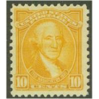 #715 10¢ Washington Portrait by Stuart, Orange Yellow