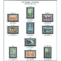#740-49 National Parks, Complete Perforated Set of Ten