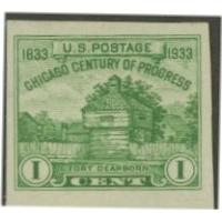 #766a Chicago Fair, Single Imperforate Stamp