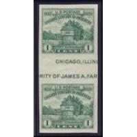 #766a 1¢ Chicago, Vertical Pair with Horizontal Gutter
