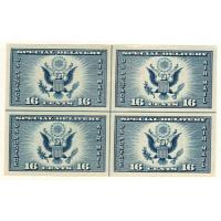 #771 Mt. Rainier, Imperforate Cross Center Line Block of Four