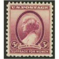 #784 3¢ Susan B. Anthony, Purple