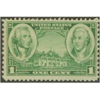 #785 1¢ Army, Washington & Greene, Green