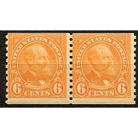 #723 6¢ Garfield, Coil Pair, NH