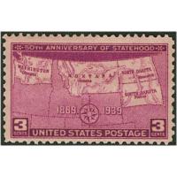 #858 50th Anniversary of Statehood - Washington Montana North an