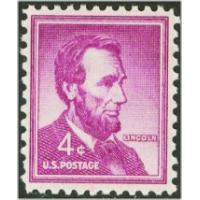 #1036 Abraham Lincoln, Wet Printing