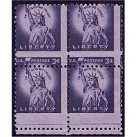 #1035 Liberty Block of Four, Dramatic Two Way Perforation Shift
