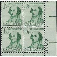 #1279 Gallatin, Plate Block