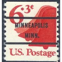 #1518a Liberty Bell Bureau Precancel, Minneapolis