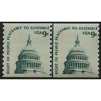 #1616 Right to Assemble, Shiny Gum Coil Line Pair