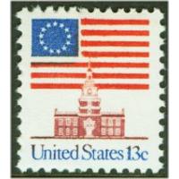 #1622 Flag & Independence Hall, 11x10¾