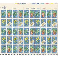 #1783-86 Flowers, Sheet of 50 Stamps