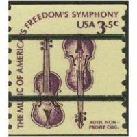 #1813a  Two Violins Coil, Bureau Precancel "Bars"