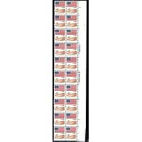 #1890 Flag, Plate Block Strip of 20