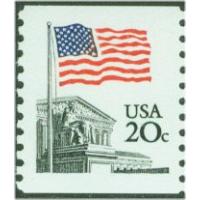 #1895 Flag Supreme Court, Wide Block Tag, Coil