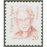 #2179b Virginia Apgar, Bright Red Low Gloss Gum