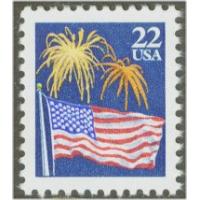 #2276 Flags & Fireworks, Sheet Stamp