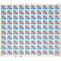 #2278 Flags And Clouds, Sheet of 100 Stamps